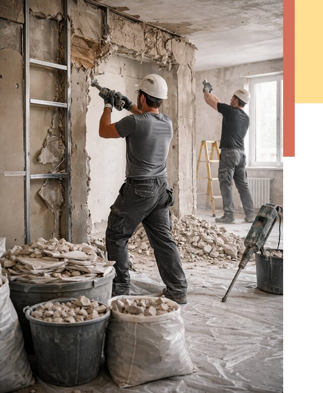 Демонтажные работы в Североморске от 2888 руб. — услуги и цена под ключ | ОТДЕЛОЧНИК-Свм