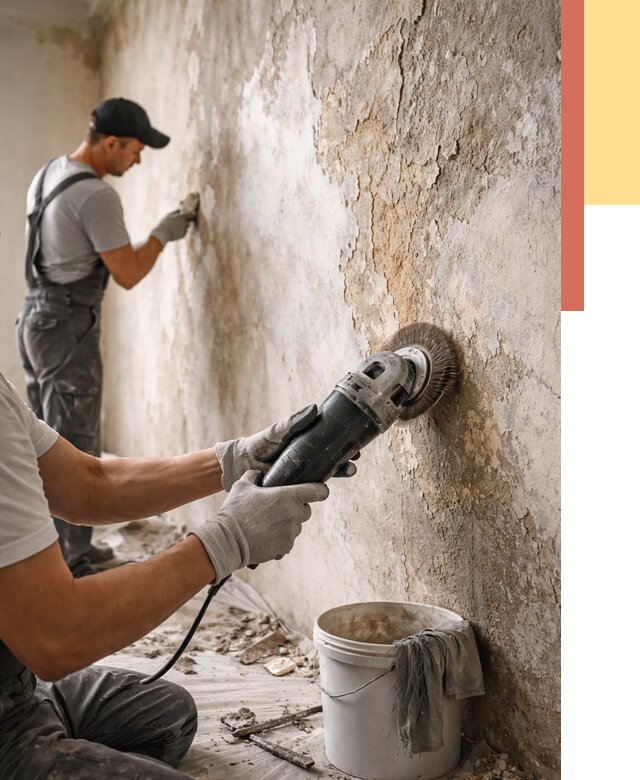 Снятие и удаление краски со стен в Североморске от 2246 руб. — ОТДЕЛОЧНИК-Свм