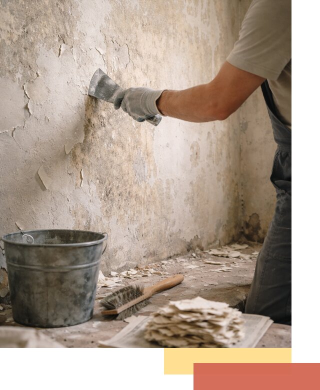 Удаление старой краски со стен в Североморске качественно и быстро