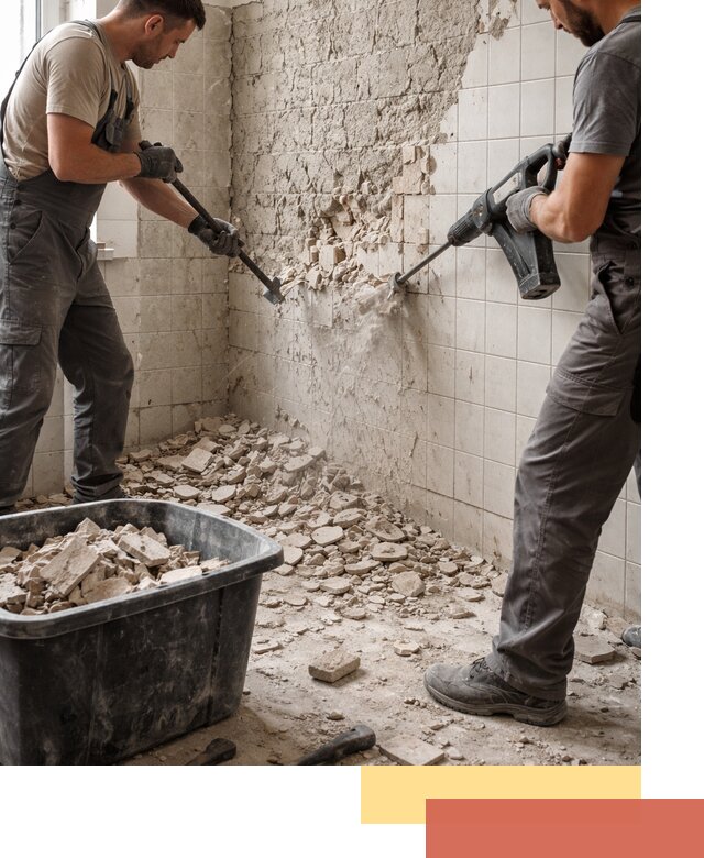 Демонтаж плитки со стен в Североморске быстро и аккуратно