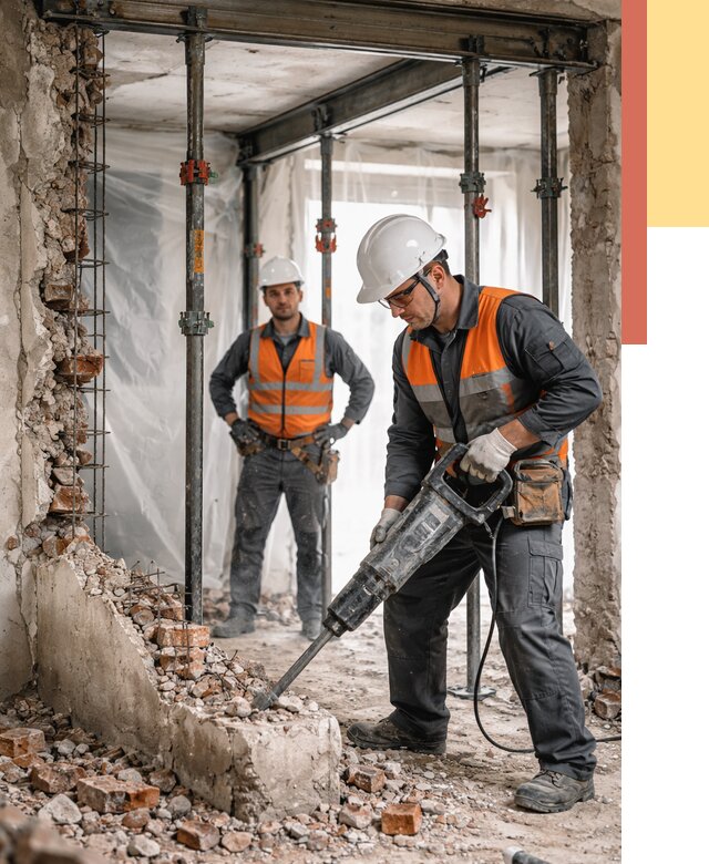 Снос несущих стен в Североморске от 10964 руб. — демонтаж несущей стены под ключ | ОТДЕЛОЧНИК-Свм