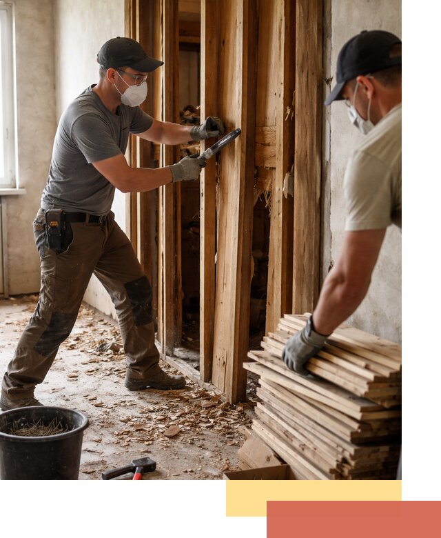 Демонтаж деревянных перегородок в Североморске быстро и аккуратно