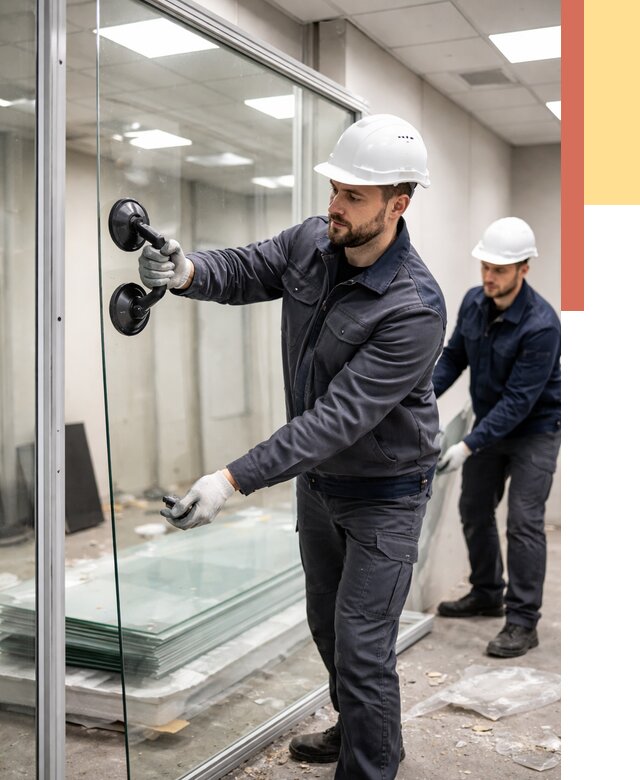 Демонтаж стеклянных перегородок в Североморске от 3423 руб. — быстро и недорого | ОТДЕЛОЧНИК-Свм