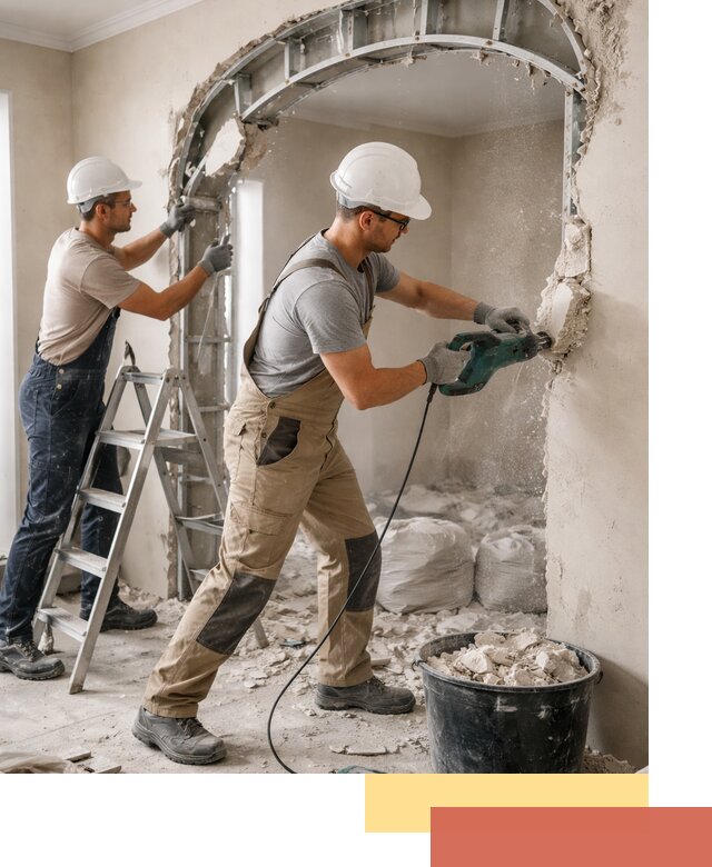 Демонтаж гипсокартонной арки в Североморске быстро и аккуратно