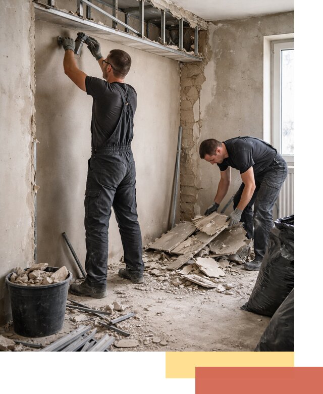 Демонтаж короба из гипсокартона в Североморске быстро и аккуратно