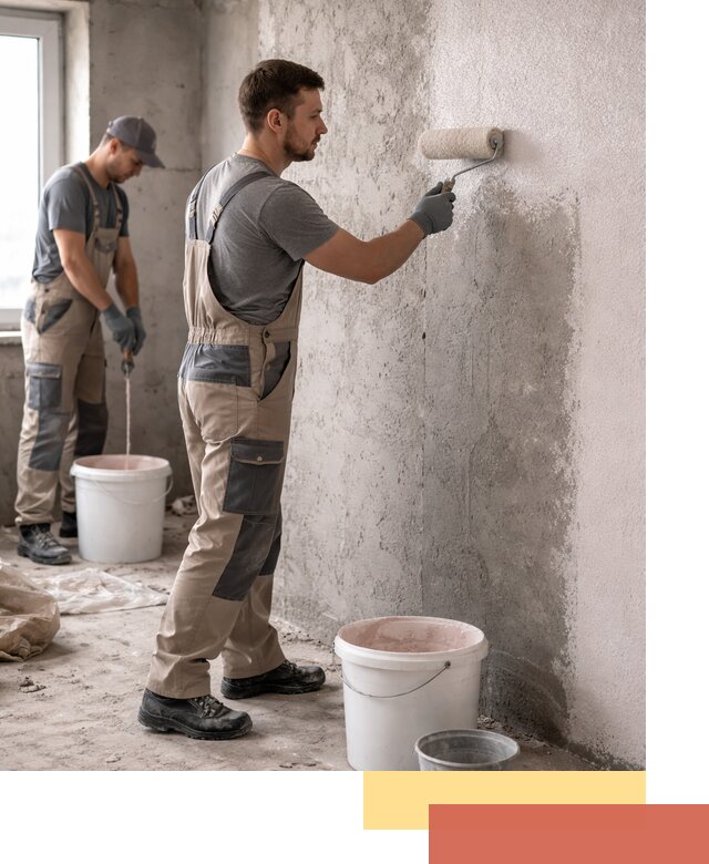 Нанесение бетоноконтакта на стены в Североморске для последующей отделки