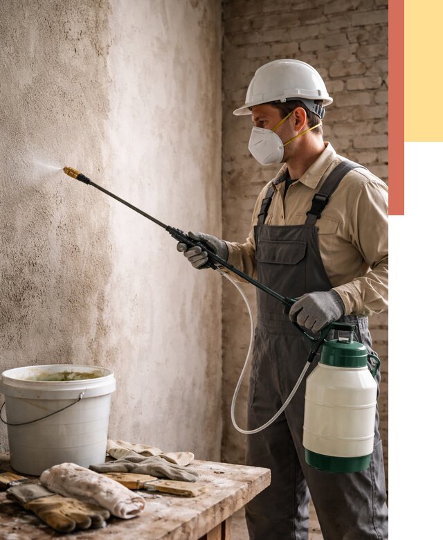 Антисептическая обработка стен в Североморске от 1284 руб. — быстро и недорого | ОТДЕЛОЧНИК-Свм