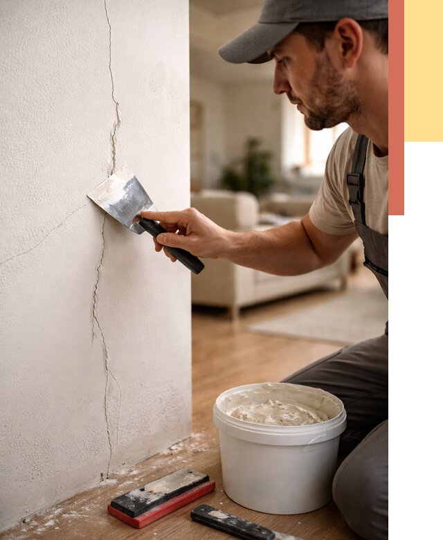 Заделка трещин и сколов в Североморске от 2621 руб. — быстро и недорого | ОТДЕЛОЧНИК-Свм