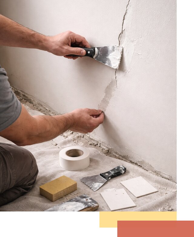 Заделка трещин и сколов в стенах и потолках в Североморске