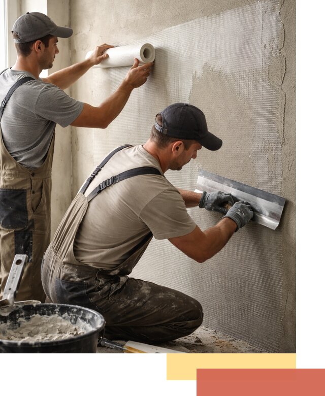 Армирование стен стеклосеткой в Североморске для прочной отделки