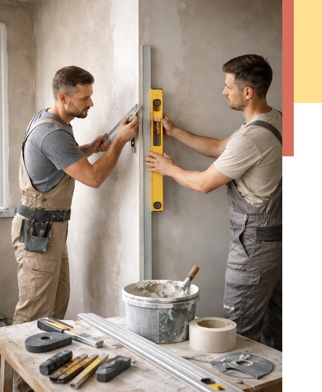 Выведение углов стен в Североморске от 1979 руб. быстро и недорого | ОТДЕЛОЧНИК-Свм