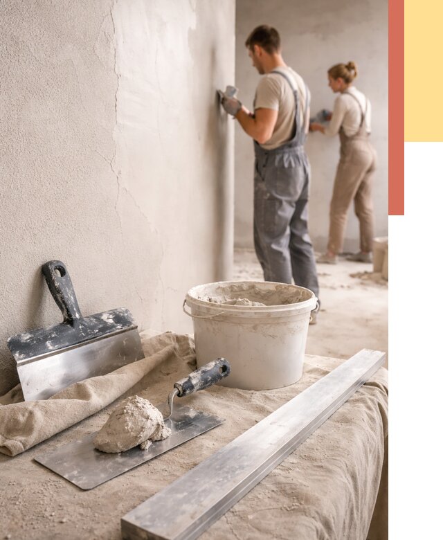 Штукатурка стен гипсовая в Североморске от 4814 руб/м2 — быстро и недорого | ОТДЕЛОЧНИК-Свм