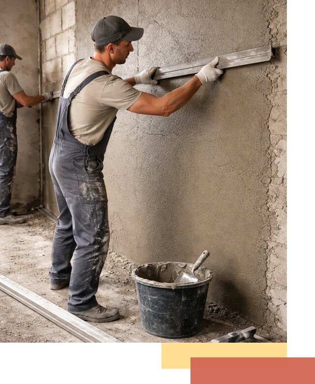 Штукатурка стен цементно-песчаная в Североморске профессионально