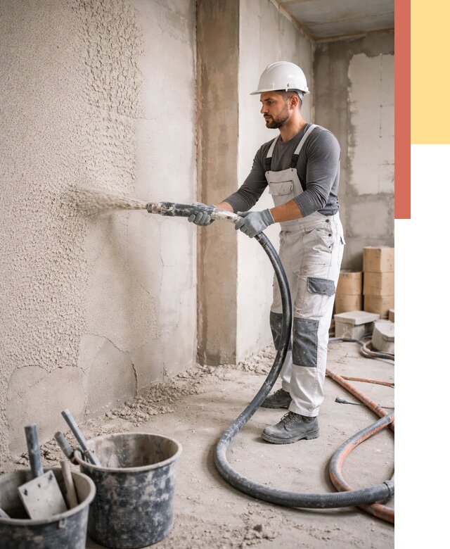 Машинная штукатурка стен в Североморске под ключ от 6953 руб./м2 | ОТДЕЛОЧНИК-Свм