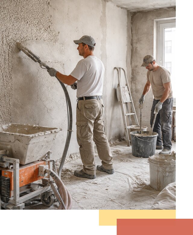 Машинная штукатурка стен в Североморске — быстро и качественно