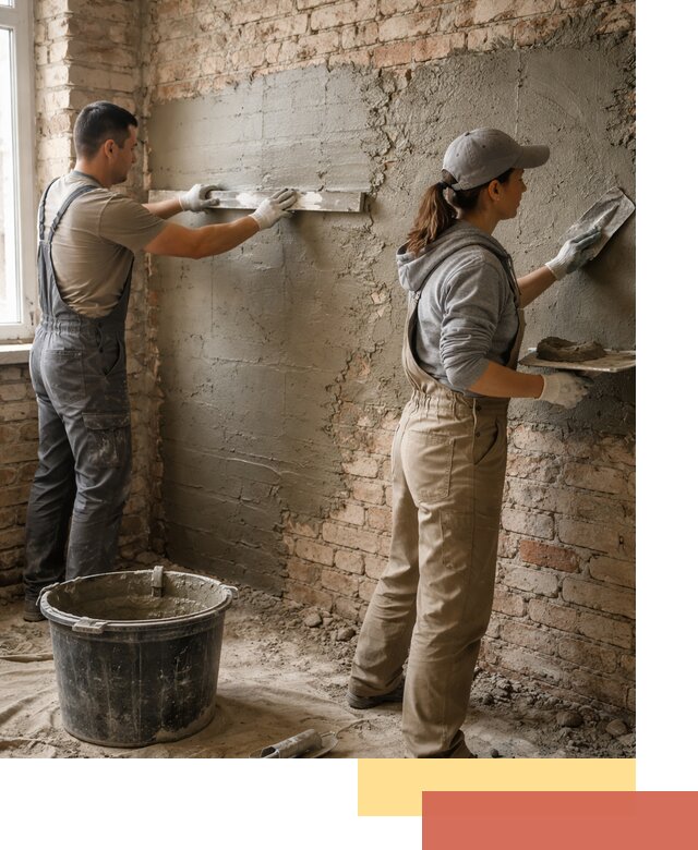 Штукатурка кирпичных стен в Североморске — качественно и надежно