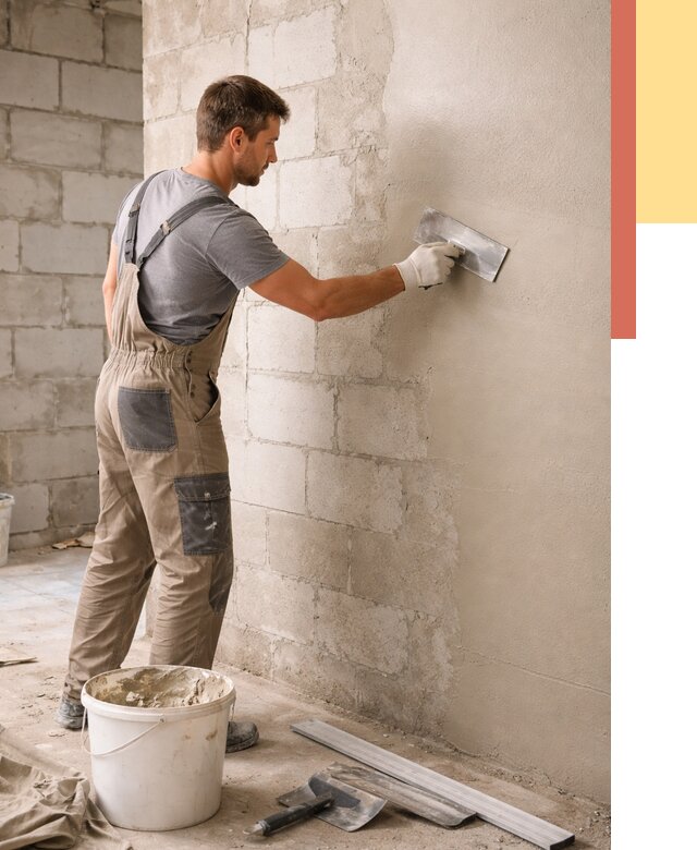 Штукатурка стен из газобетона в Североморске от 2246 руб./м2 — быстро и недорого | ОТДЕЛОЧНИК-Свм