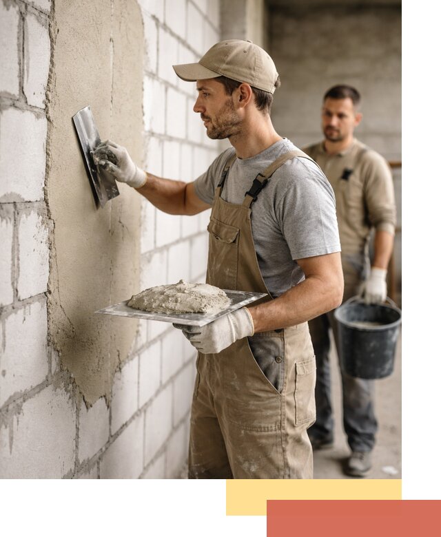 Штукатурка стен из газобетона в Североморске под ключ