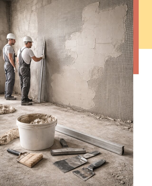 Штукатурка стен по сетке в Североморске от 5883 руб./м2 — быстро и недорого | ОТДЕЛОЧНИК-Свм