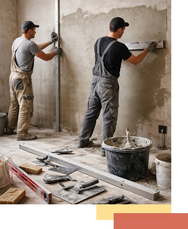 Профессиональная штукатурка стен под плитку в Североморске