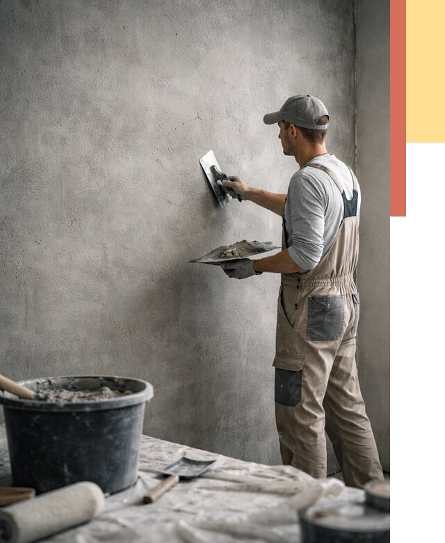 Декоративная штукатурка под бетон в Североморске от 2674 руб./м² — нанесение под ключ | ОТДЕЛОЧНИК-Свм