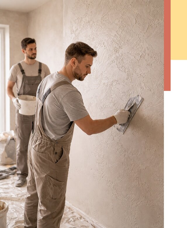 Фактурная штукатурка стен в Североморске от 4493 руб./м² — заказать под ключ | ОТДЕЛОЧНИК-Свм