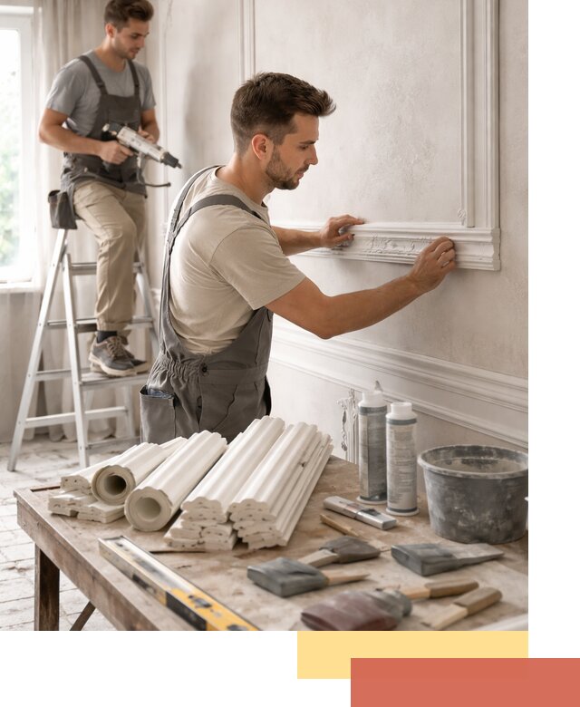 Монтаж лепнины на стены в Североморске профессионально и качественно