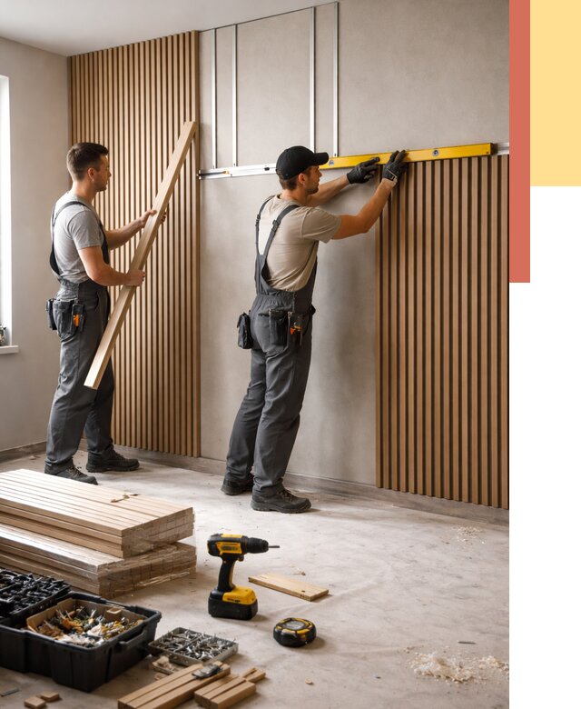 Монтаж реечных панелей на стены в Североморске от 1284 руб. — быстро и недорого | ОТДЕЛОЧНИК-Свм