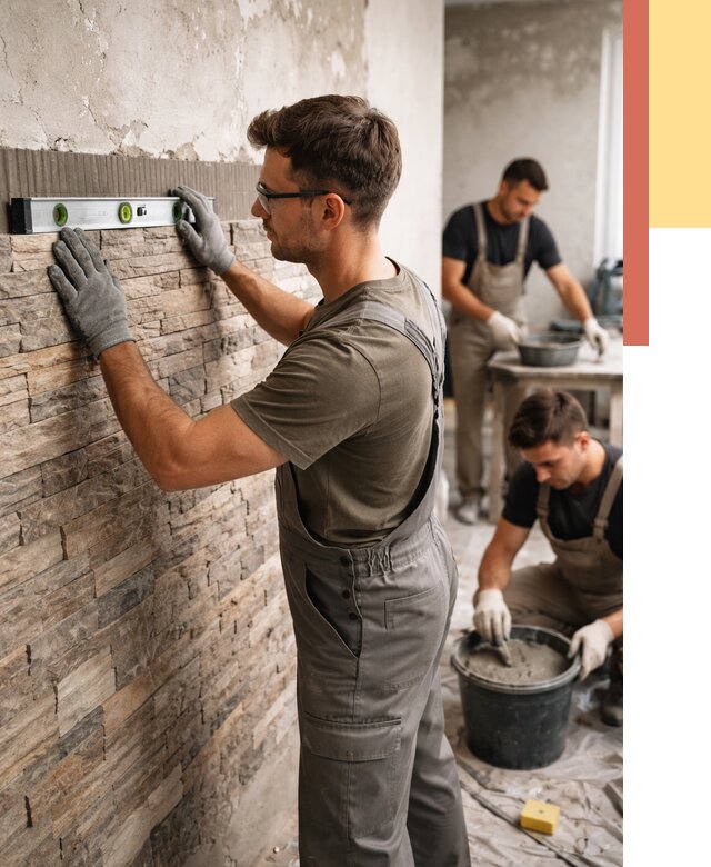 Монтаж искусственного камня в Североморске от 4814 руб. под ключ | ОТДЕЛОЧНИК-Свм