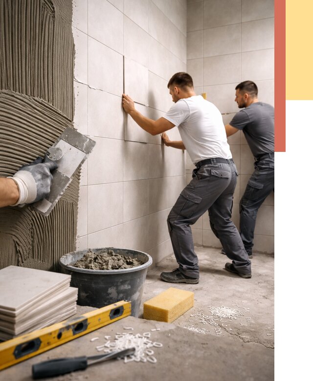 Укладка плитки на стены в Североморске от 909 руб. — качественно и недорого | ОТДЕЛОЧНИК-Свм