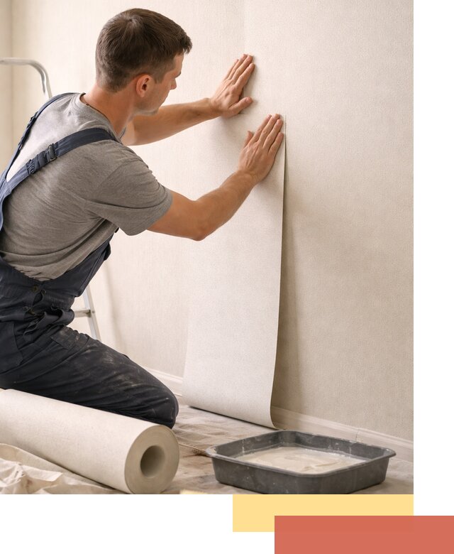 Поклейка флизелиновых обоев в Североморске качественно и быстро