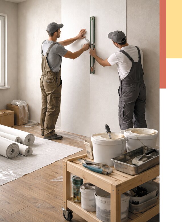 Поклейка стеклообоев в Североморске от 6953 руб. за м2 — быстро и недорого | ОТДЕЛОЧНИК-Свм