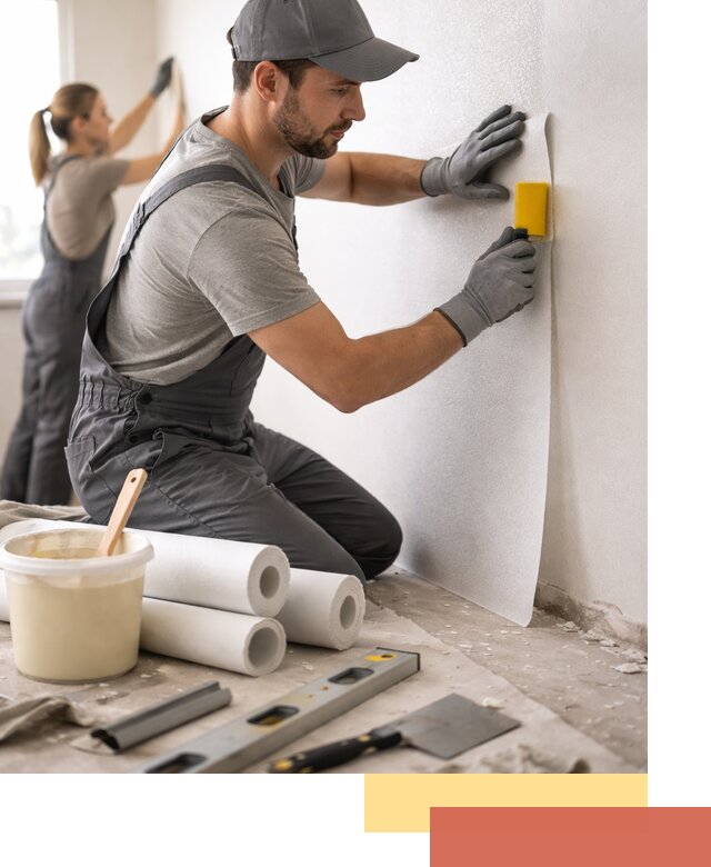 Поклейка стеклообоев профессионально в Североморске