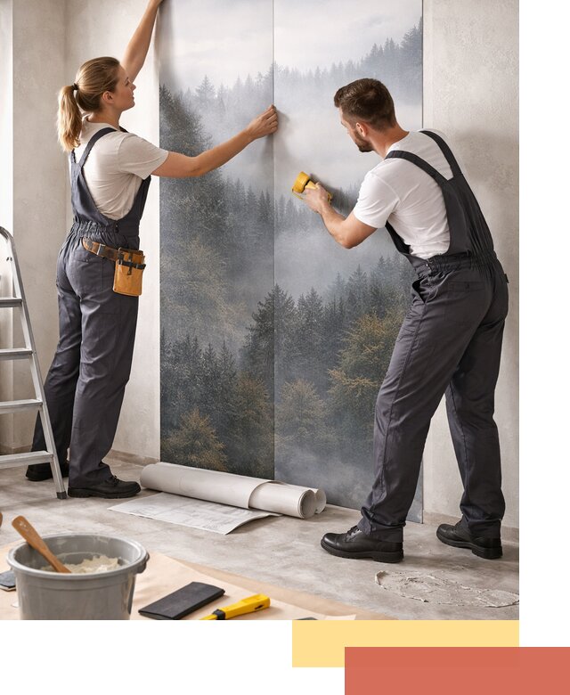 Поклейка фотообоев профессионально в Североморске под ключ