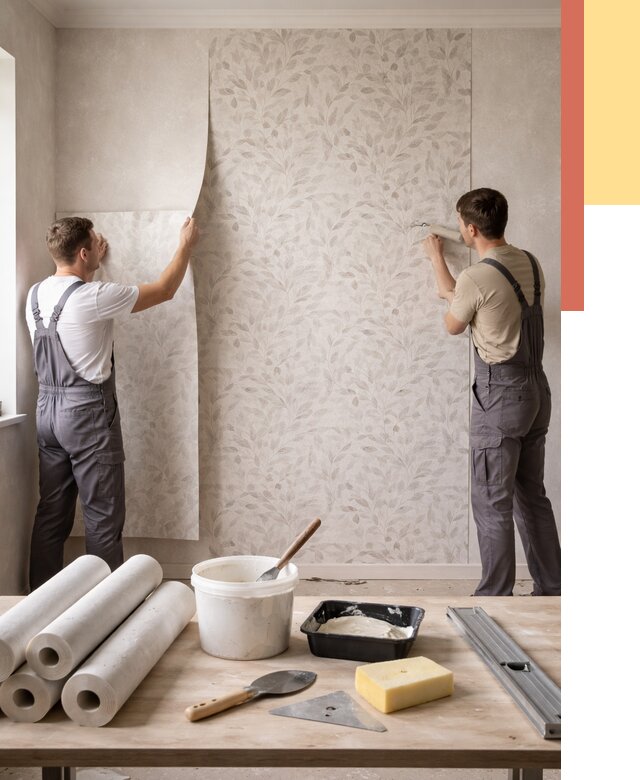 Поклейка обоев с подбором рисунка в Североморске от 3744 руб. | ОТДЕЛОЧНИК-Свм - быстро и недорого