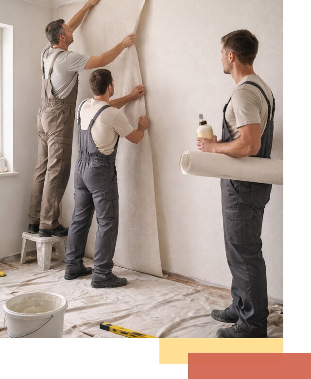 Оклейка стен обоями в Североморске — качественно и профессионально