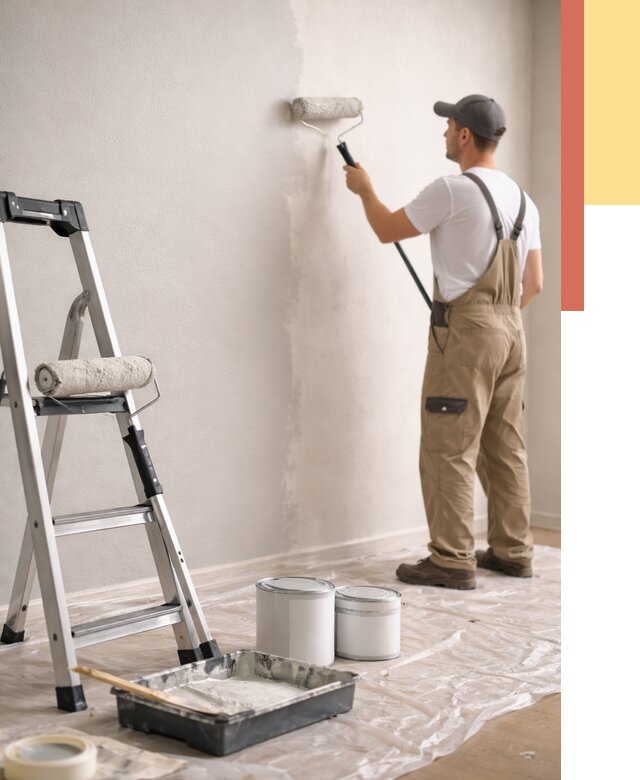 Покраска стен латексной краской в Североморске от 4814 руб. за м2 | ОТДЕЛОЧНИК-Свм