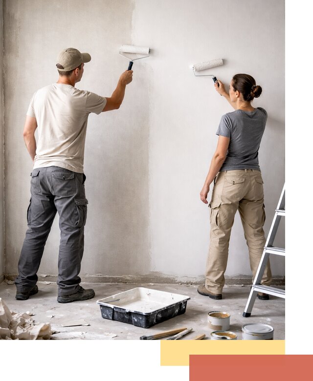 Окраска стен по стеклохолсту в Североморске качественно и долговечно