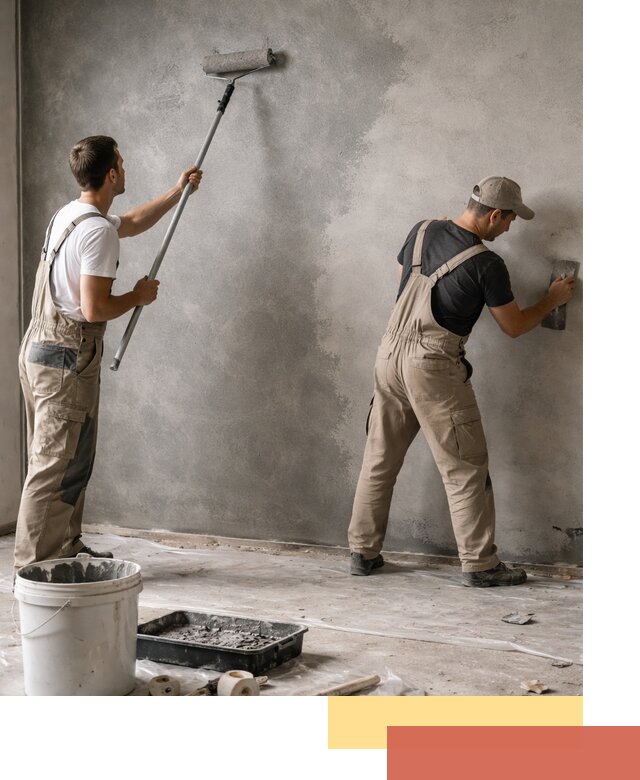 Покраска стен под бетон в Североморске профессионально и недорого