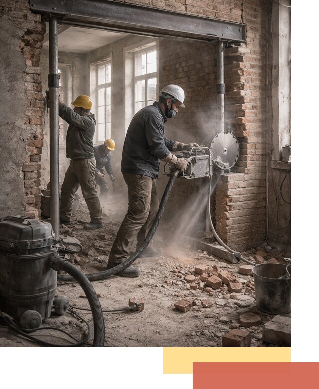 Прорезка проема в стене под дверной или оконный проем в Североморске