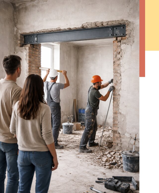 Усиление проема в стене в Североморске от 10162 руб. — усиление дверного проема металлоконструкцией | ОТДЕЛОЧНИК-Свм