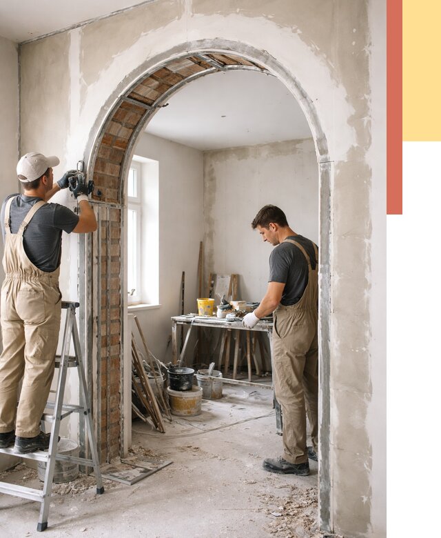 Устройство арочного проема в Североморске от 10162 руб. под ключ — быстро и недорого | ОТДЕЛОЧНИК-Свм