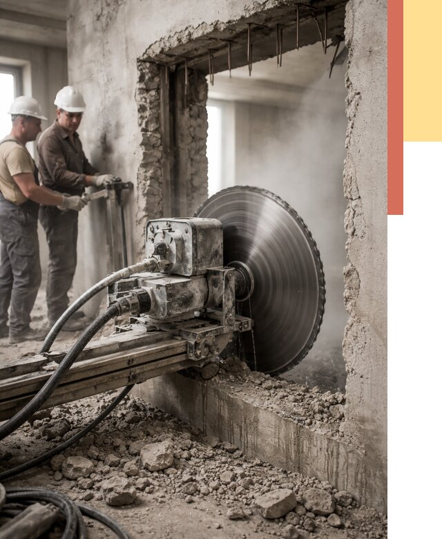 Алмазная резка проемов в Североморске от 4814 руб. быстро и недорого | ОТДЕЛОЧНИК-Свм