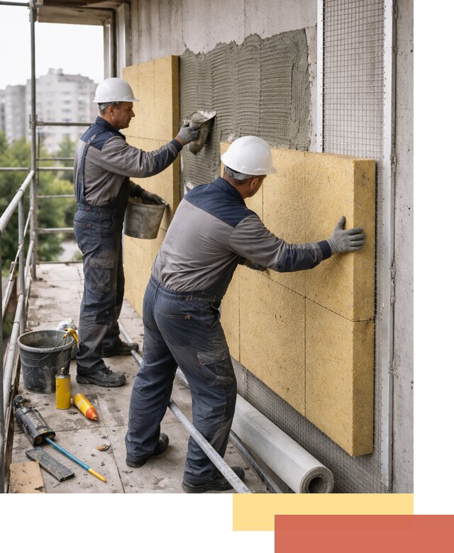 Утепление стен зданий и домов в Североморске качественно и надежно