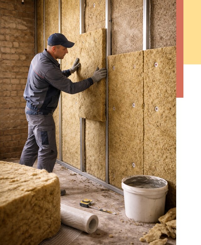 Утепление стен минватой в Североморске от 1444 руб./м2 — недорого и быстро | ОТДЕЛОЧНИК-Свм