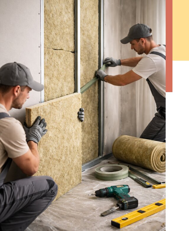 Шумоизоляция стен в Североморске под ключ от 1979 руб. | ОТДЕЛОЧНИК-Свм