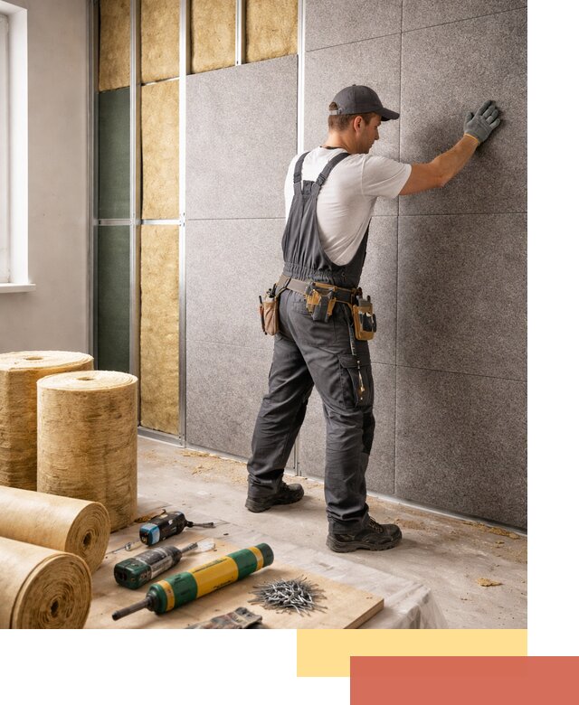 Профессиональная шумоизоляция стен в Североморске для квартиры и офиса