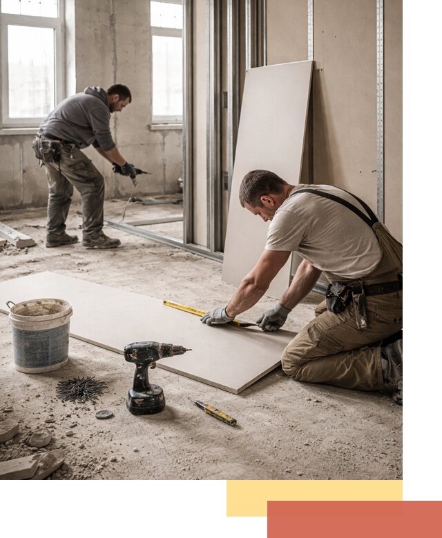 Кладка перегородок из ПГП под ключ в Североморске