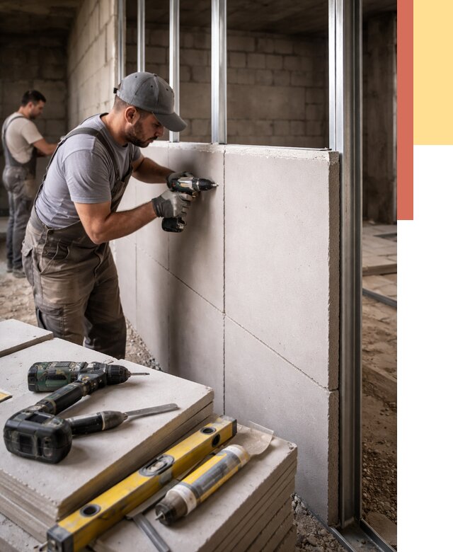 Кладка влагостойких перегородок ПГП в Североморске от 1284 руб. под ключ | ОТДЕЛОЧНИК-Свм