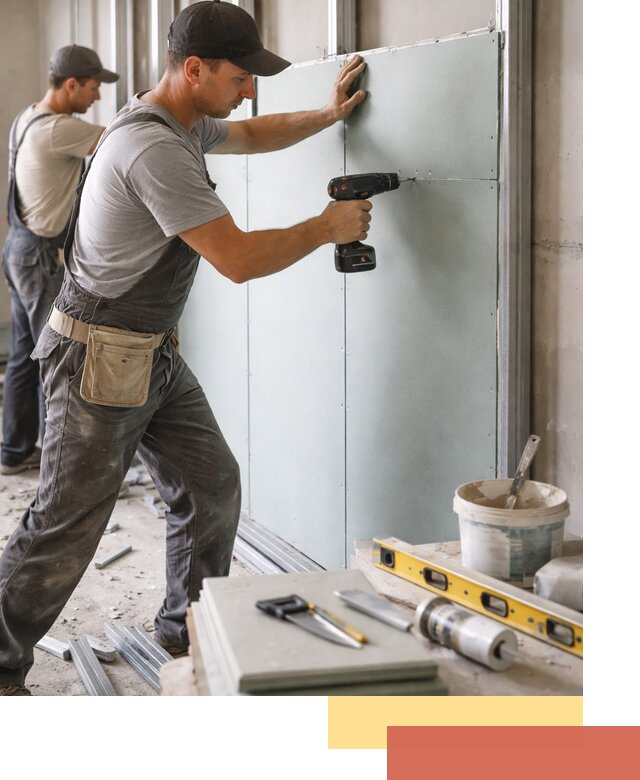 Кладка влагостойких перегородок ПГП в Североморске